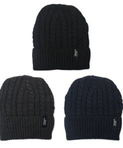 Gorro hombre tejido con grifa x1u.