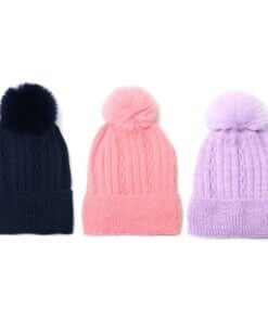 Gorro infantil tejido con interior piel x1u.