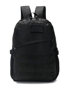 Mochila Active Tactica Negra con un bolsillo y triple hilera de cinta en frente y dos compartimentos 44x32x14.5cm-17 pulg x1u