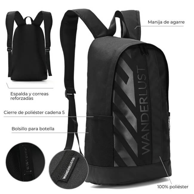 Mochila Urban Mode 45x28.5x17cm 17.5 pulg. x1u - Imagen 5