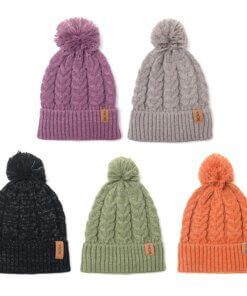 Gorro mujer tejido con trenzas x1u.