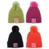 Gorro mujer con pompon interior piel x1u