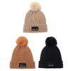 Gorro mujer con pompon interior piel x1u