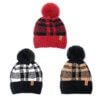Gorro mujer con pompon interior piel x1u