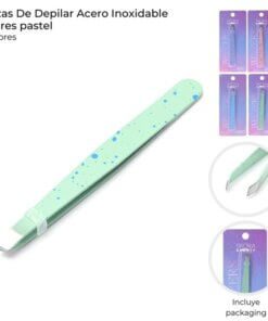 Pack x 3 unidades Pinzas de depilar acero inoxidable colores pastel - Imagen 5