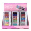 Sombras para ojos con glitter x 8 tonos con aplicador (pack de 3 unidades surtidas)