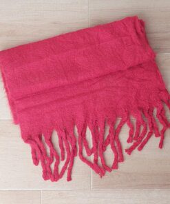 BUFANDON NUBE LISO COLOR BORDO. TAMAÑO 50 X 200 CM