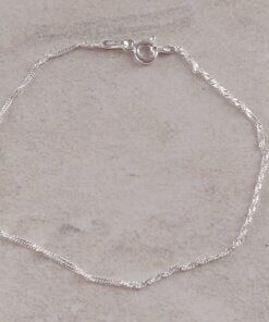 PULSERA DE PLATA SINGAPUR 020. LARGO 18 CM.PESO APROX. 0.51 GR.