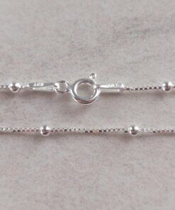 CADENA PLATA VENECIANA CON BOLITAS 2 MM