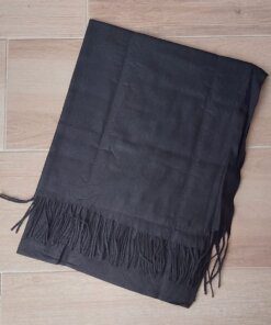 BUFANDA LISA COLOR NEGRO 32 X 180 CM