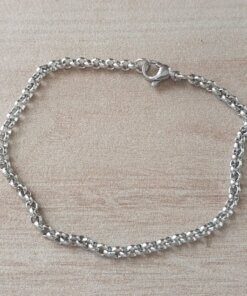 PULSERA DE ACERO ROLO 3.0 LARGO 18 CM + 5 cm EXT