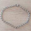 PULSERA DE ACERO ROLO 4.0. LARGO 18 CM + extension