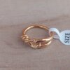 ANILLO DE ACERO DORADO TIPO CHUNKY NUDO DE ALAMBRE