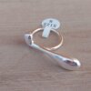 ANILLO DE ACERO BLANCO TIPO CHUNKY ABIERTO ALARGADO