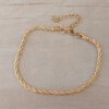 PULSERA DE ACERO DORADO SOGA 0.5 CON EXTENSION