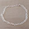 PULSERA DE ACERO BLANCO ESTILO TIFFANY 1.0 LARGO 18 CM