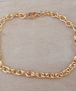 PULSERA DE ACERO DORADO TIFFANY 1.0 LARGO 18 CM