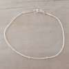 PULSERA DE ACERO BLANCO COLA DE RATÓN CON BOLITAS 1 MM. LARGO 19 CM