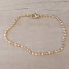 PULSERA DE ACERO ESLABÓN DORADO CONECTOR OVAL. LARGO 18 CM