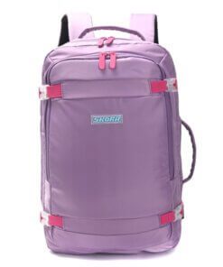 Mochila Travel Skora Smile 18 pulg con compartimento acolchado portanotebook.expandib le. bolsillo oculto con cierre en espalda y cinta para sujecion en trolley y puerto USB normal 33x15x46cm x1u