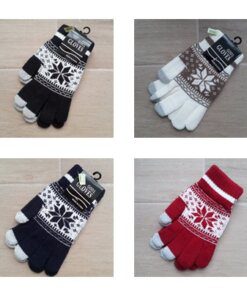 DOCENA GUANTE TOUCH BARILOCHE COLORES SURTIDOS (PACK X 12 PARES)