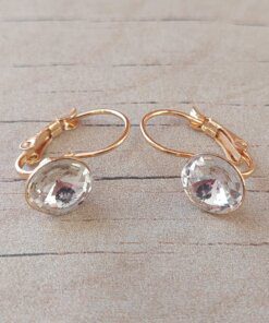 ARO DE ACERO DORADO BRISURA CON COPITA STRASS CRISTAL 9 MM