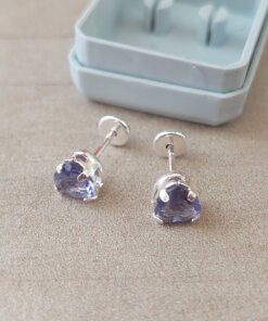 ABRIDOR PLATA CORAZÓN CUBIK ENGARZADO LILA