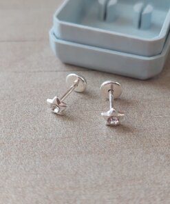 ABRIDOR PLATA ESTRELLA MINI CON STRASS BLANCO