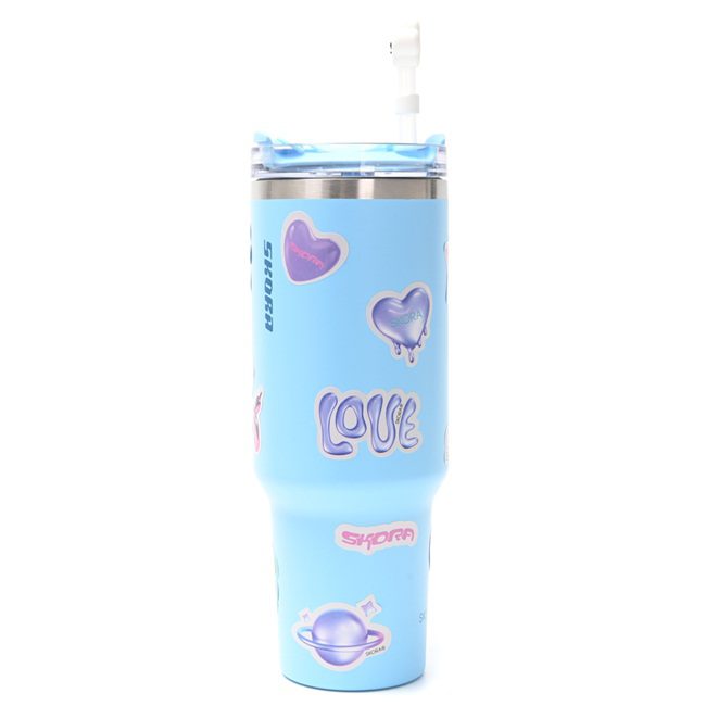 Vaso termico Skora con bombilla y tapón nube 1200ml x1u - Imagen 7