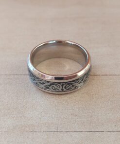 ANILLO DE ACERO DRAGÓN CELTA ENTRELAZADO