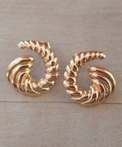 ARO DE ACERO DORADO CUERNO/CARACOL (MEDIDA 20 MM)