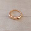 ANILLO DE ACERO DORADO SELLO RECTANGULAR (5 X 16 MM)