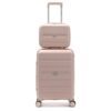 Set Valijas Skora BS AS Hard PP Rosa 20 y Beauty Case ,doble rueda fija, expandible y cerradura de combinacion x1u