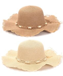 Sombrero capelina con dijes x1u