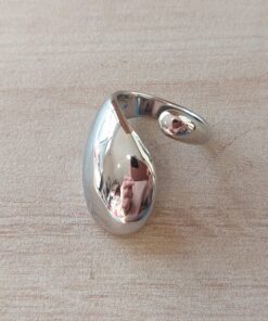 ANILLO DE ACERO TIPO CHUNKY ABIERTO IRREGULAR