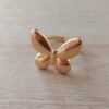 ANILLO DE ACERO DORADO TIPO CHUNKY MARIPOSA