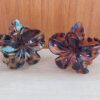 Broche flor 7,5 cm marron x12 unidades