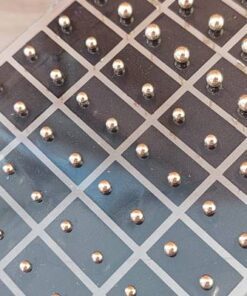 BLISTER DE AROS DE ACERO DORADO BOLITAS 2, 3 Y 4 MM X 36 PARES