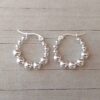 ARO DE ACERO BLANCO ARGOLLA 20 MM CON BOLITAS 2 MM Y 4 MM