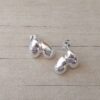 ARO DE ACERO BLANCO FORMA DOBLE GOTA. TAMAÑO 14 MM