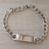 PULSERA DE ACERO GRUMET 2.0 CON CHAPA PARA GRABAR DE 10 X 30 MM. LARGO 22 CM.