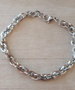 PULSERA DE ACERO TOURBILLON 1.0. LARGO 19 CM.