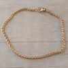 PULSERA DE ACERO DORADO ESPIGA 2.4. LARGO 20 CM