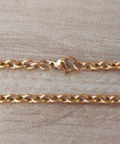 CADENA DE ACERO DORADO ESLABÓN TIFFANY 1.0
