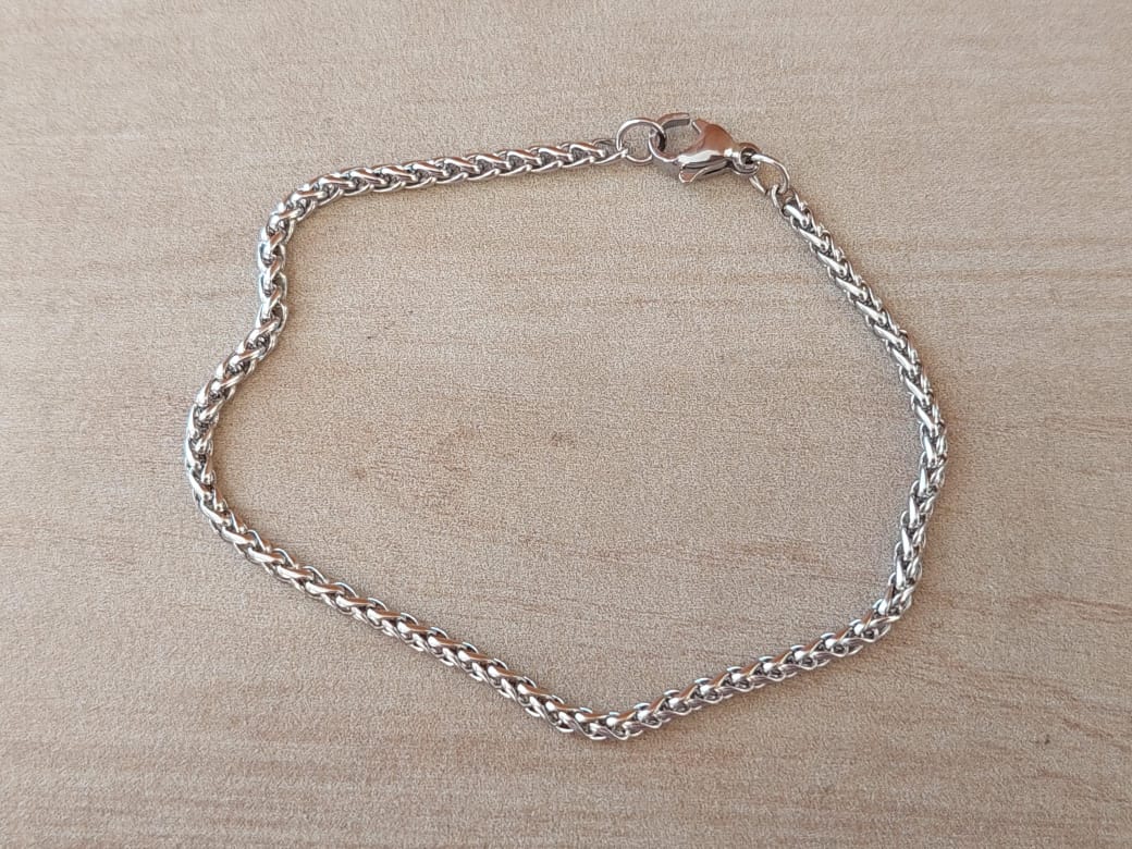 PULSERA DE ACERO ESPIGA 2.4. LARGO 18 CM