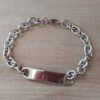 PULSERA DE ACERO TIFFANY 2.0 CON CHAPA APTA PARA GRABAR DE 10 X 30 MM. LARGO 22 CM