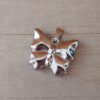 DIJE DE ACERO MARIPOSA BOMBÉ 30 X 25 MM