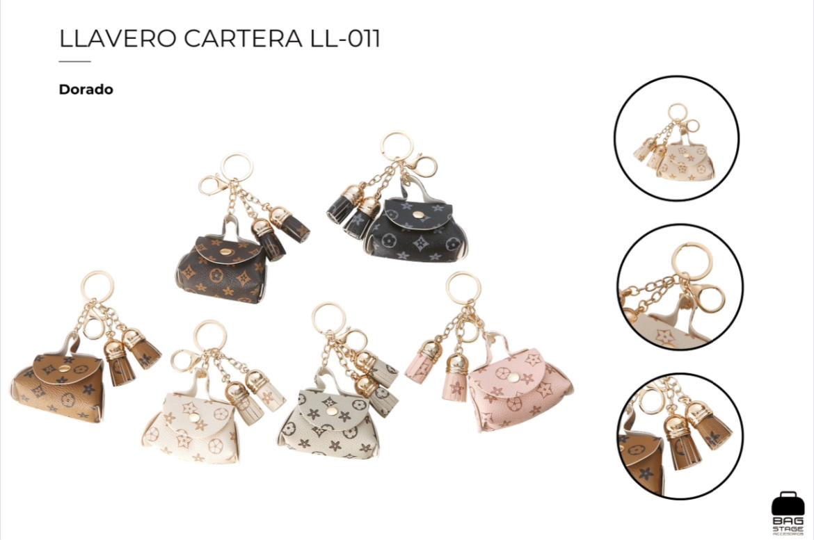 LLAVERO CARTERA Pack x 6 unidades surtidas en color - Imagen 2