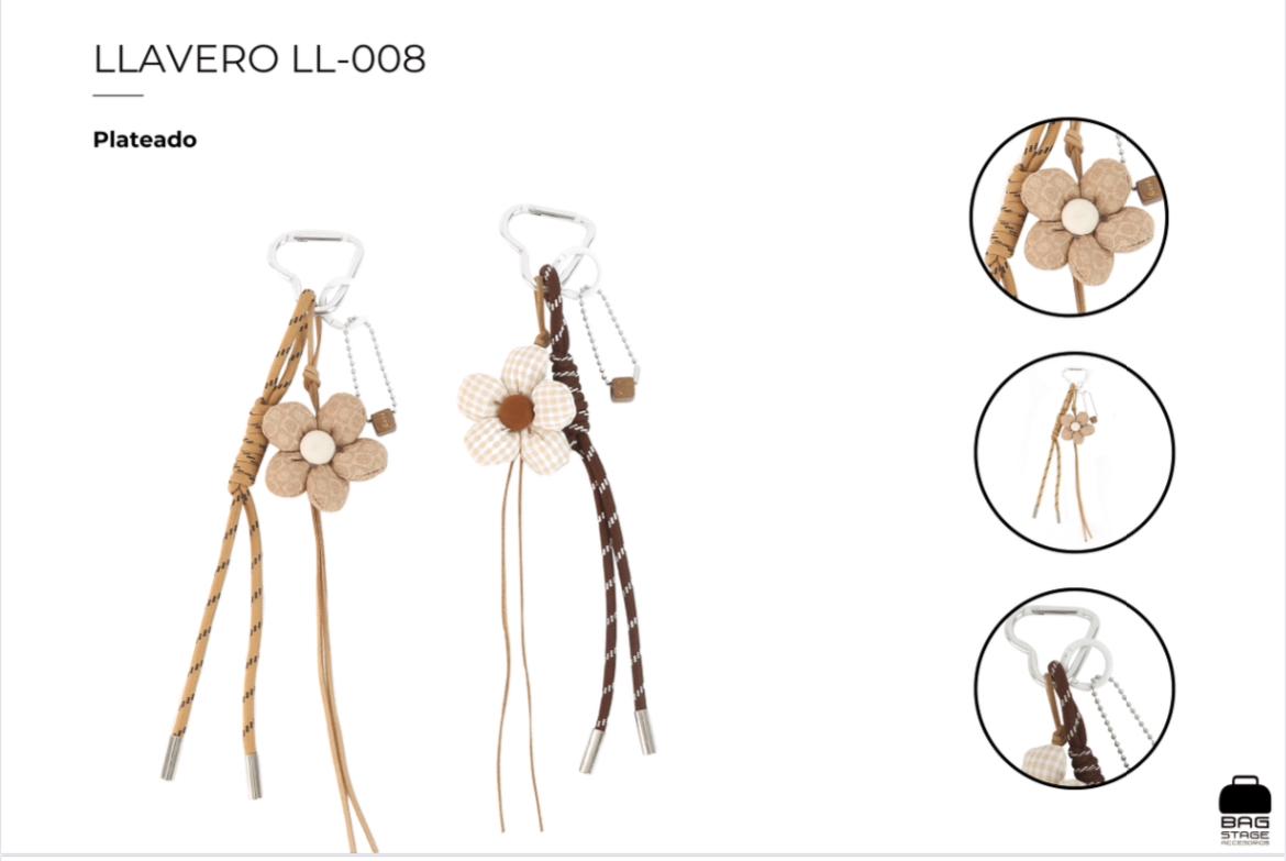 LLAVERO FLOR Pack x 6 unidades surtidas en color - Imagen 2
