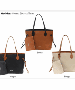 CARTERA CON MONEDERO P.U. 44x29x17cm x1u